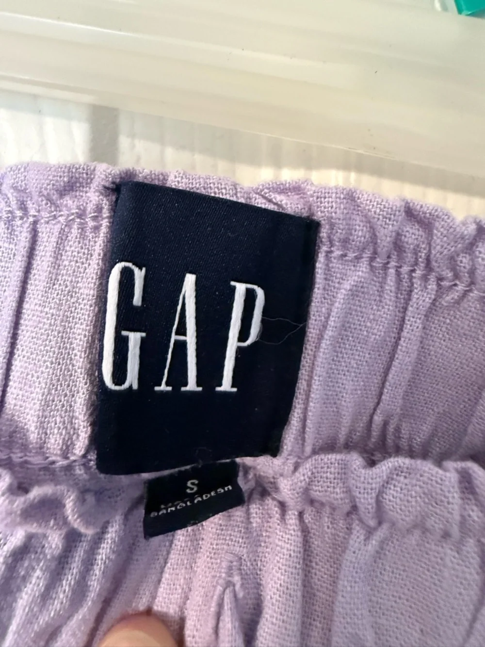 GAP Lavender Drawstring linen Shorts - Picture 3 of 4
